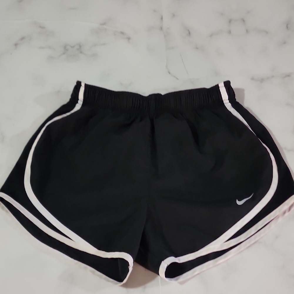 Nike Women's Black Athletic Shorts with White Trim